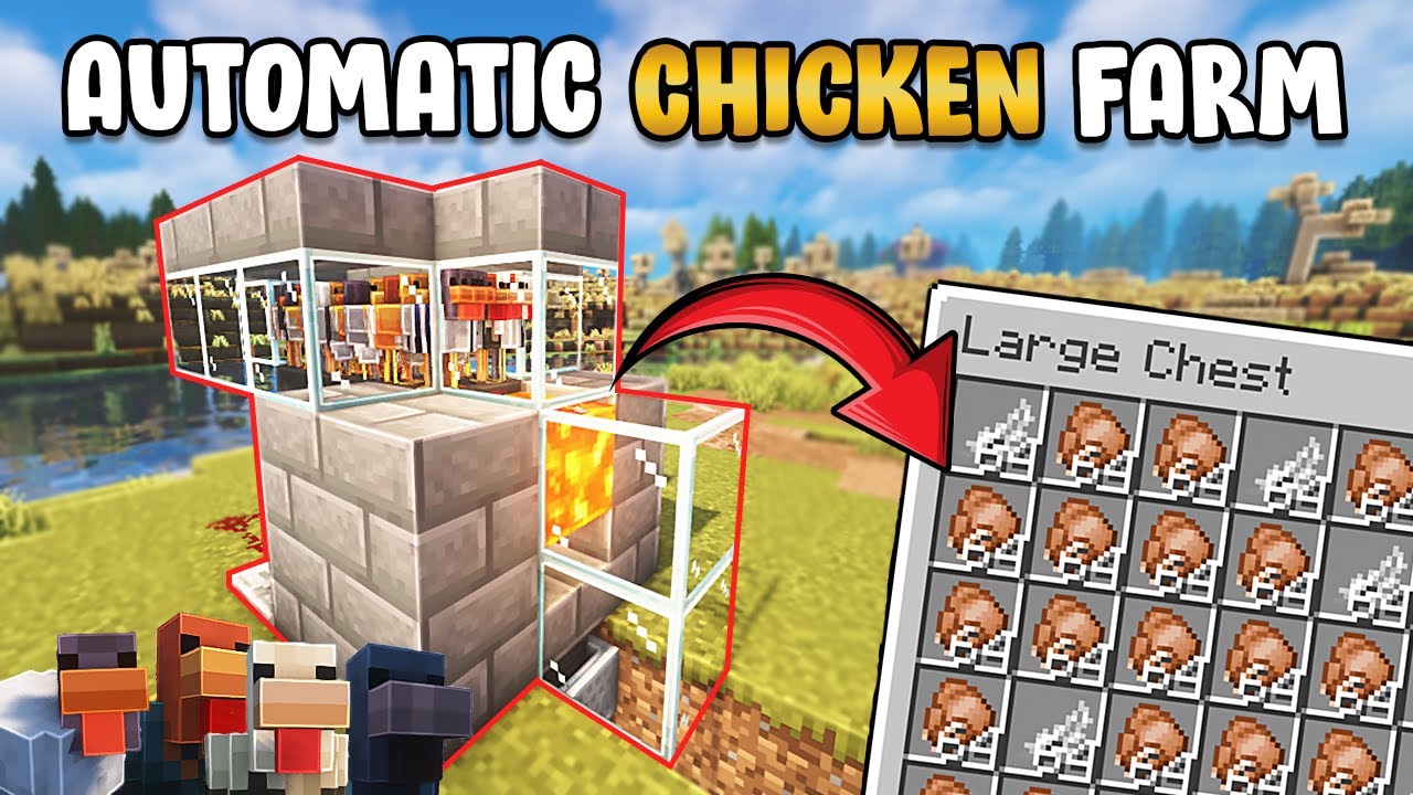 BEST Automatic Chicken Farm in Minecraft 1.20 - Tutorial - YouTube