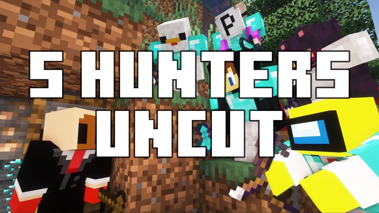 UNCUT Minecraft Manhunt VS 5 Hunters - YouTube