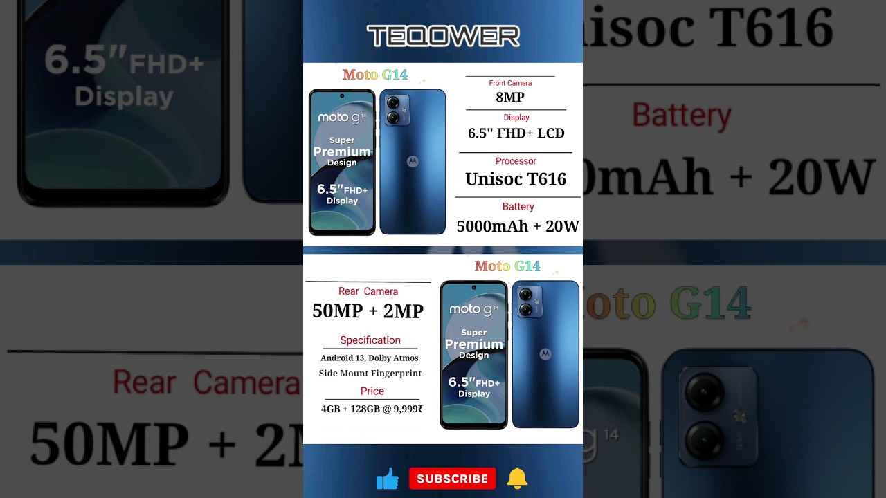 Moto G14💥 Budget King, Premium Design 🤩🤩Under@10K 🔥🔥