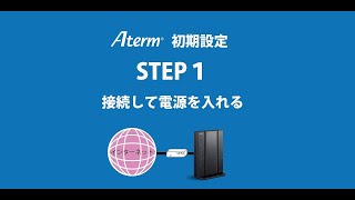 Aterm・初期設定「STEP1：接続して電源を入れる」