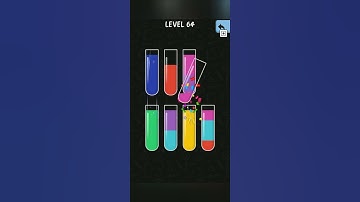 Water colour sort Game l Level 64 l Puzzle solution l Game solution l #shorts