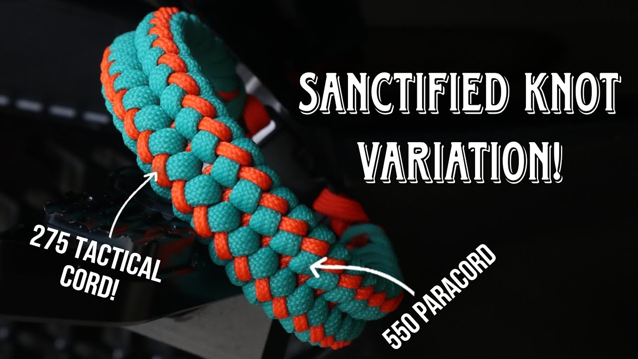 HOW TO MAKE SANCTIFIED PARACORD BRACELET USING 550 CORD + 275 CORD, EASY  PARACORD TUTORIAL, DIY . 