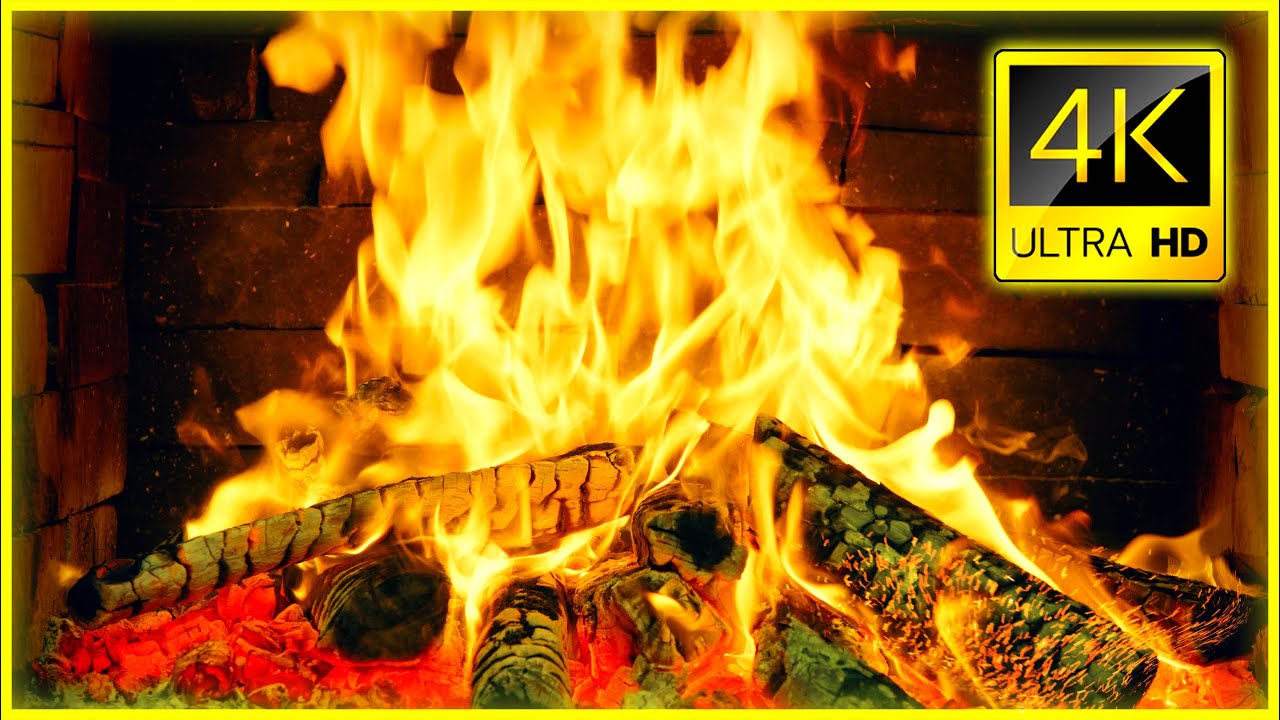 Warm Winter Night with Cozy Christmas Fireplace 🔥 4K UHD Fireplace & Crackling Fire Sounds 10