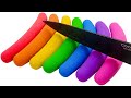 Satisfying Video l How To Make Rainbow Banana With Kinetic Sand Cutting ASMR #27 | BiBi Asmr
