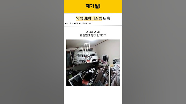 유럽갈 때 이거는 꼭 알고 가라.jpg