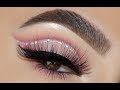 SOFT MAUVE / GLITTER CUT CREASE EYE MAKEUP TUTORIAL