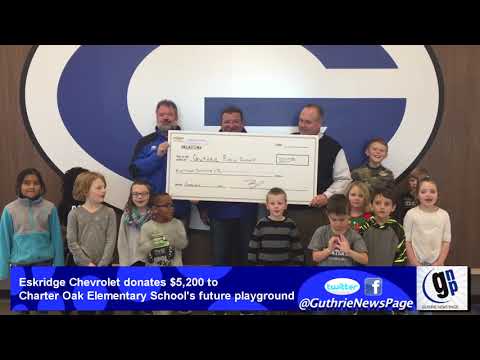 Eskridge Chevrolet donates $5,200 to  Charter Oak Elementary School's future playground