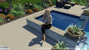 Custom Pool Design By : Alamo Pool Builders