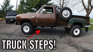 1980 Dodge W200:  Building Heavy Tube Steps and Finishing the Interior