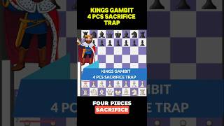 Tricky Kings Gambit Trap 4 pcs Sacrifice #chesstraps #bestchesstrap