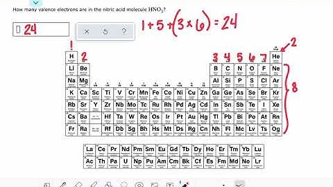 ALEKS: Counting valence electrons in a molecule or polyatomic ion