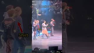 The shirt tied around Suga's waist was slipping down, so Suga removed it😮 #bts #suga