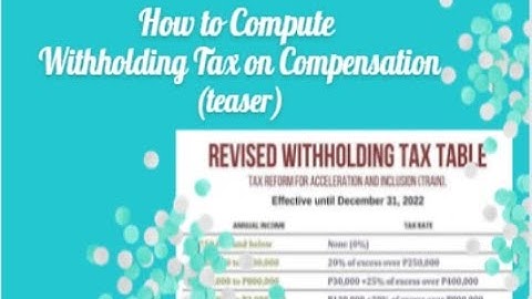 What is Withholding Tax on Compensation? How to Compute? || Bryllez Channel (teaser)