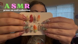 ASMR press on nail collection w/ ramble *tapping*