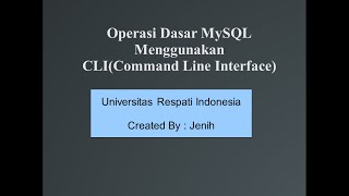 Pengantar Belajar Mysql CLI