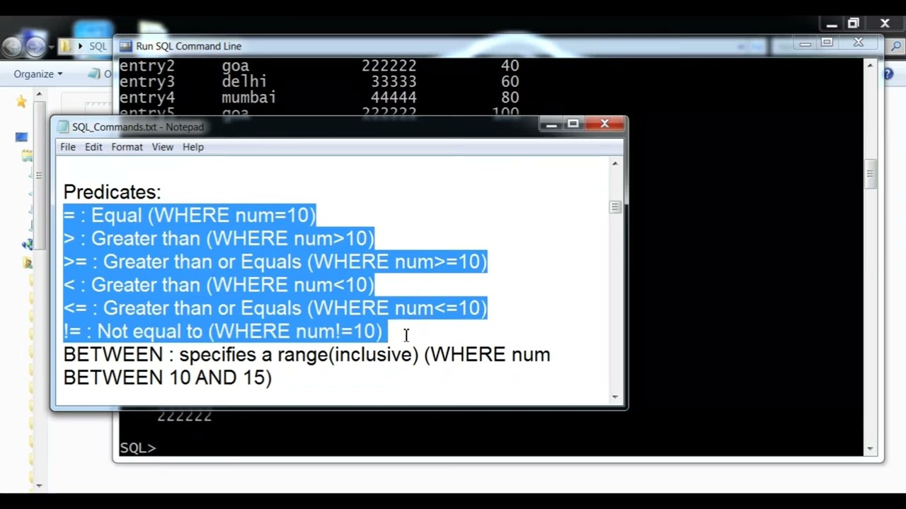 SQL #5 - Show specific columns and rows by filtering Data | Predicates in SQL, Distinct word | Hindi