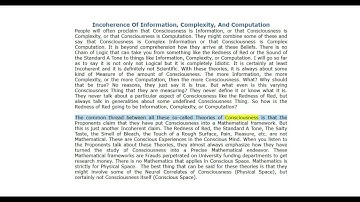 Incoherence Of Information, Complexity, And Computation