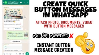 HOW TO SET BUTTON MESSAGE IN WHATSAPP | BUTTON MESSAGE IN WHATSAPP WITHOUT ANY APPS | AUTO REPLY screenshot 2