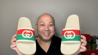 Unboxing Gucci Interlocking G Slide Sandal Plus Full Detail