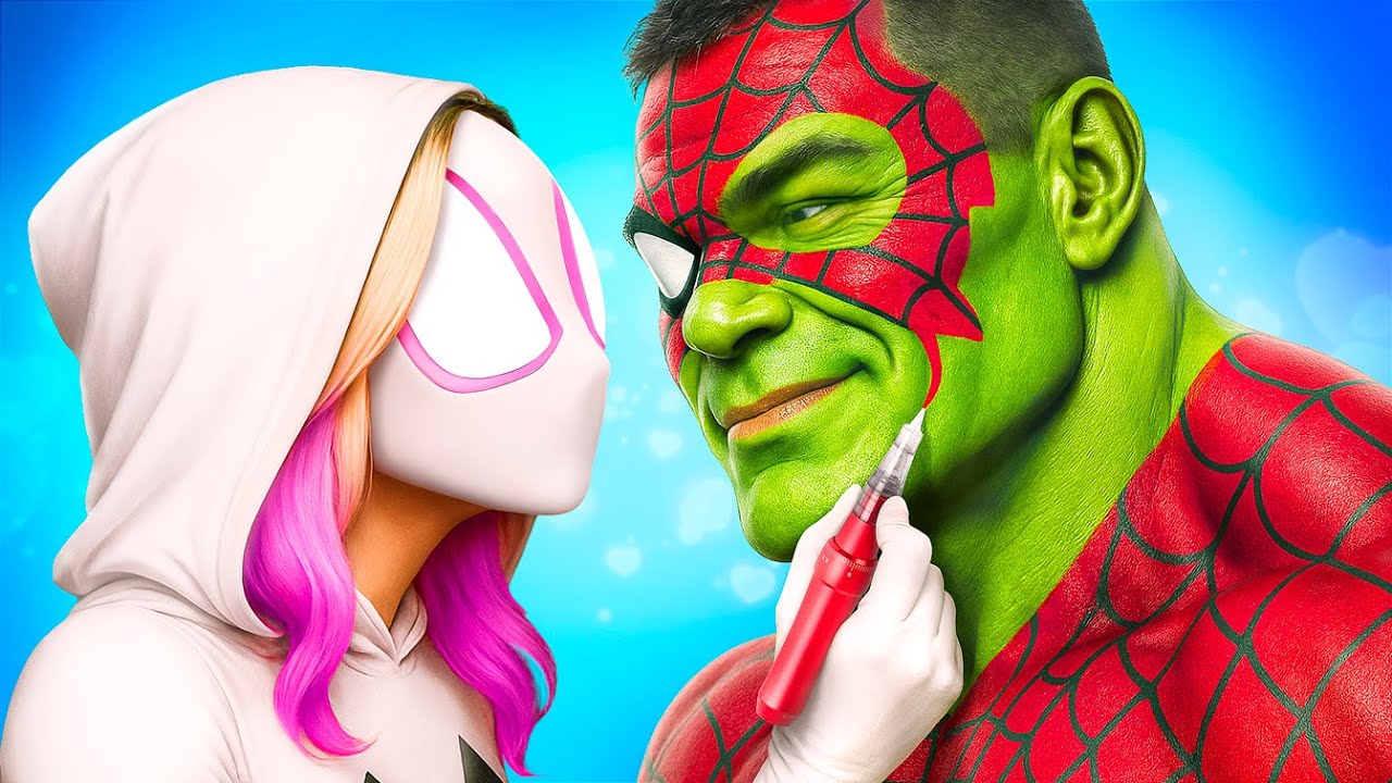 स्पाइडर ग्वेन एक टैटू मास्टर बन गई / सुपरहीरोस  के लिए टैटू स्टूडियो