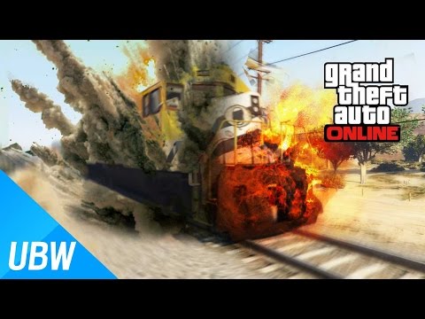 인간 VS 기차 [GTA 5 대단한도전] 모든 화력을 집중하면 기차를 폭파시킬 수 있을까?