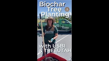 Biochar tree planting with TreeUtah & USBI! Improve success rates with biochar! Drought resilient.