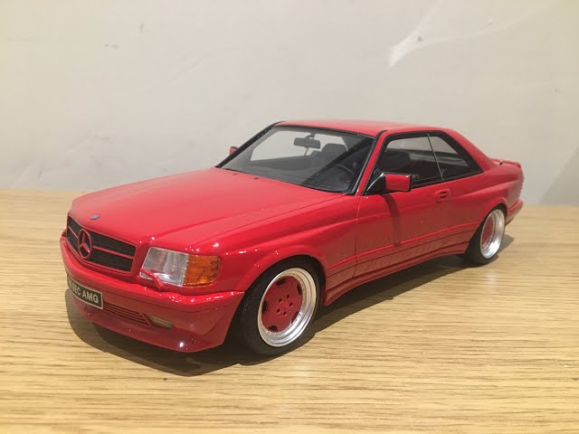 1:18 Otto Mercedes 560 SEC AMG Red - YouTube