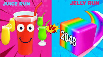 JUICE RUN vs JELLY RUN 2048! 🍊🌈 MAX LEVELS ASMR