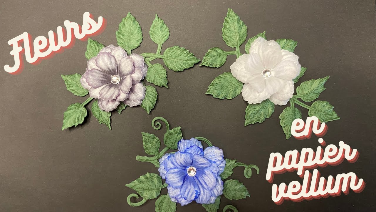 Fleurs en papier Vellum avec le dies Action