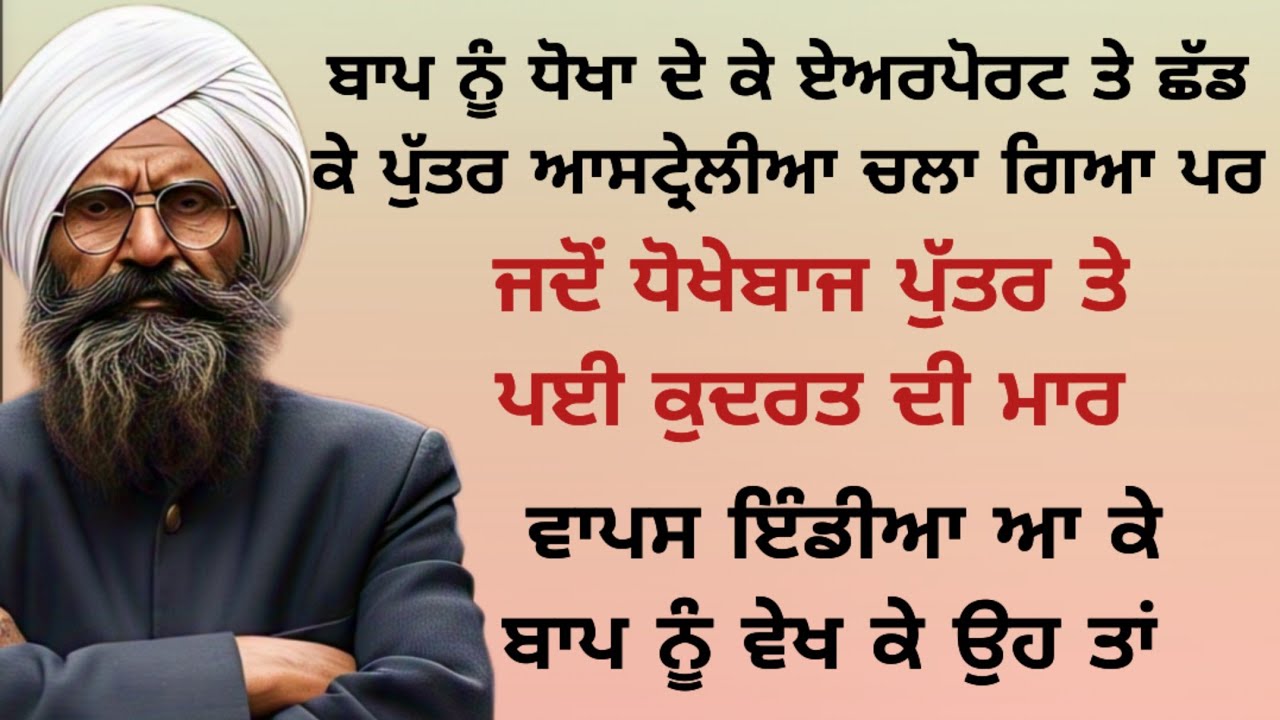 ਧੋਖੇਬਾਜ ਪੁੱਤਰ ਨੇ ਜਦ ਵਾਪਸ ਆ ਕੇ ਬਾਪ ਨੂੰ ਦੇਖਿਆ ਤਾਂ Moral Punjabi story/ New Punjabi Stories/ ਕਹਾਣੀਆਂ