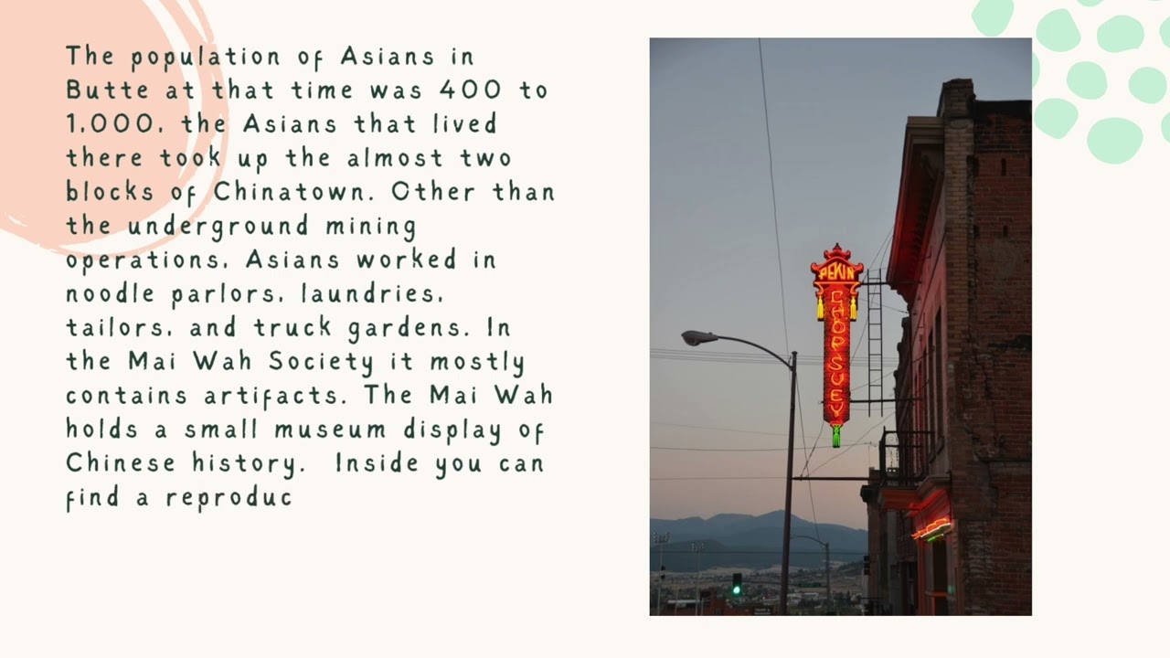Chinatown Butte MT (Butte History video project)