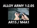 Alloy Army M4A1 / AR15 1:2.05 Scale Full Metal Tiny Mini Submachine Gun Shell Eject #shorts