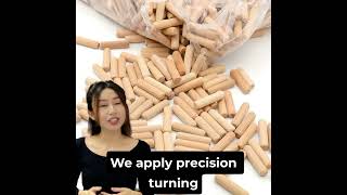 Wood Dowel Pins Manufacturing | Precision Wooden Dowels for Furniture #wood