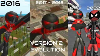 Evolution Of Stickman Rope Hero 2016 - 2022 Android\/IOS (Version 2)