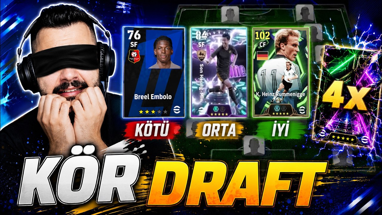 Uzun Zaman Sonra KÖR DRAFT Challenge! Kazanamazsam 4 Epik/Show-Time Sİlerim! eFootball Mobile 2026