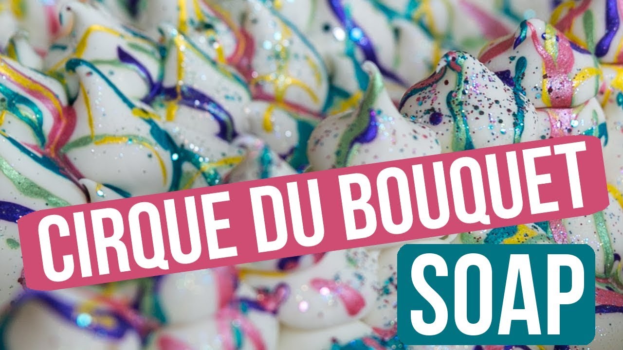 Cirque du Bouquet Soap ( Mica Drizzle Technique) | Royalty Soaps