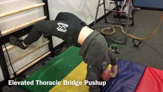 Elevated Thoracic Bridge Pushup