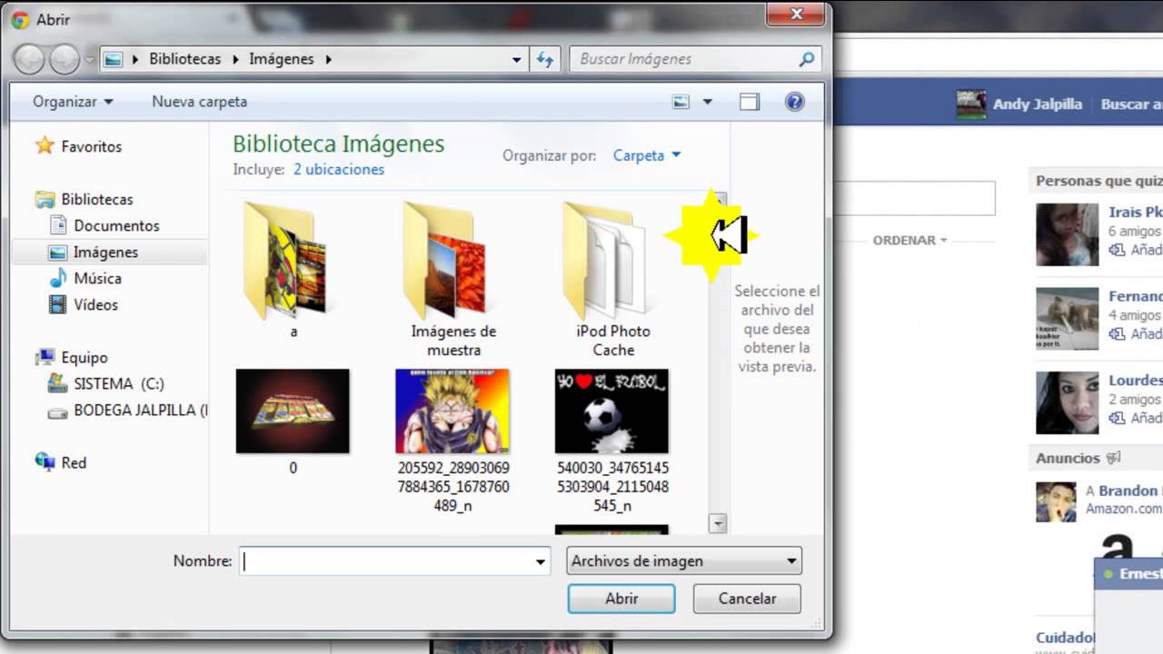 como enviar una imagen por inbox en facebook (facil,rapido y sencillo