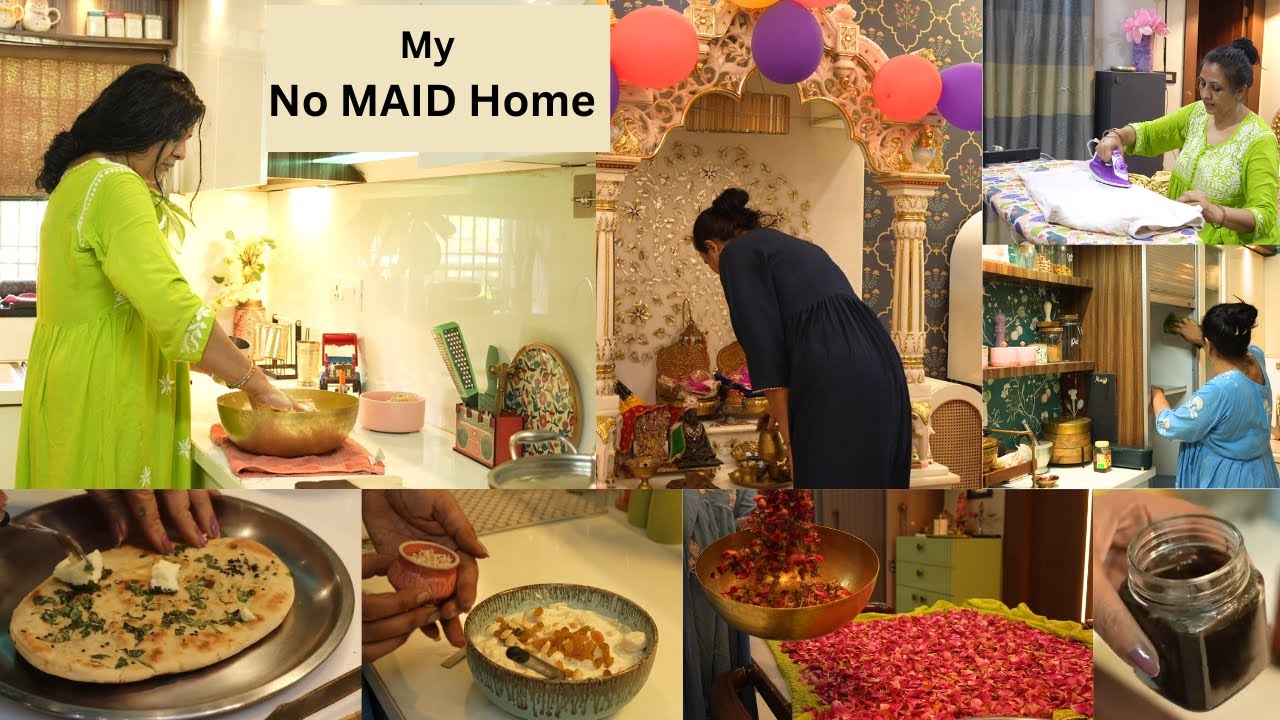 जी नहीं कोई मेड / हेल्पर नहीं है || How do I Manage without MAID after Festivals || My Routine