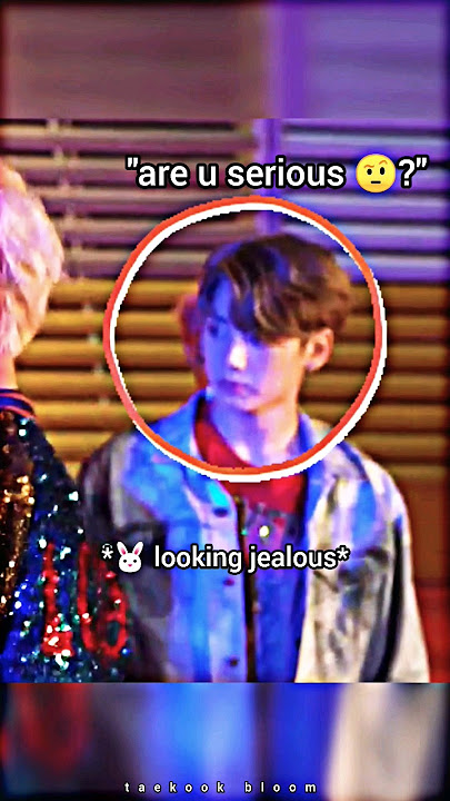 Someone looked angry 🐰😡‼️ Jealous Jungkook wasn't enjoying it 🤣 #taekook #shorts