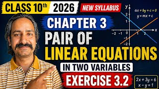     Exercise 3.2 Class 10 Maths 💯 | Chapter 3 Linear Equations | Step-by-Step (202