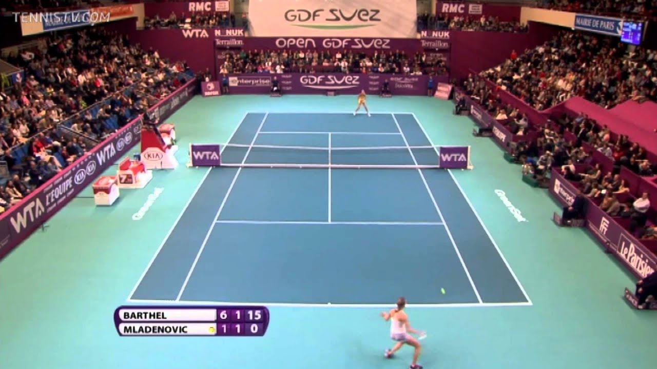 Mona Barthel vs Kirstina Mladenovic - Open GDF Suez 2013 Highlights