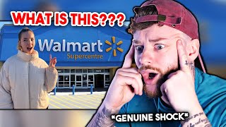 BRITISH GUY Reacts to British Girl visiting WALMART for the First Time..
