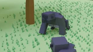 Cross River Gorilla, made in Blender, Low Poly