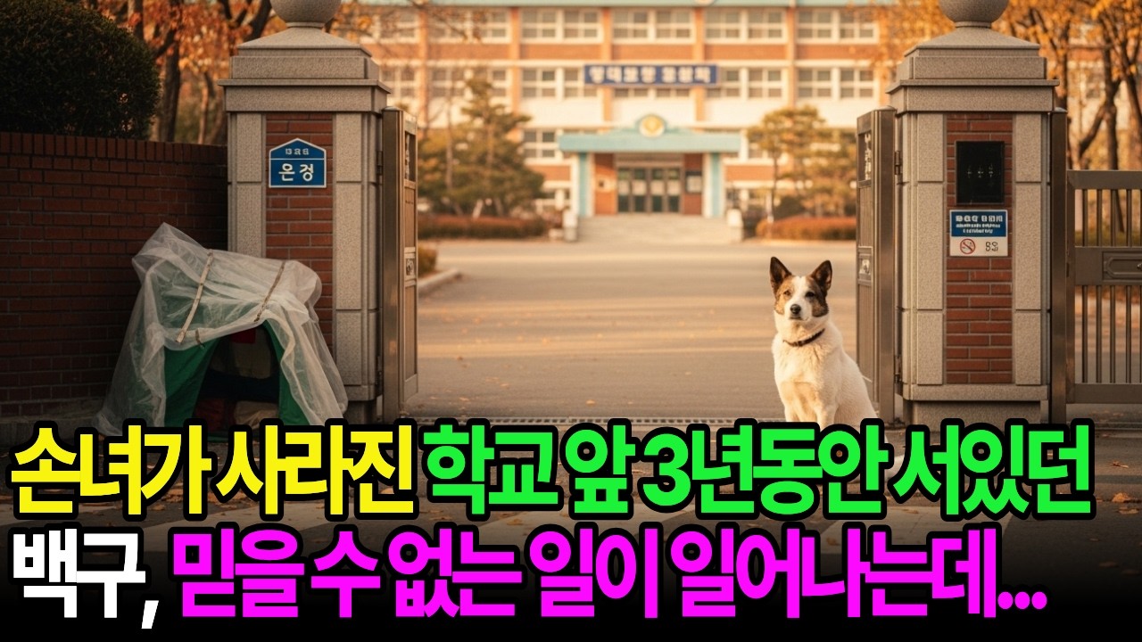 손녀가 사라진 학교앞 3년동안 서있던 백구, 믿을 수 없는 일이 일어나는데...