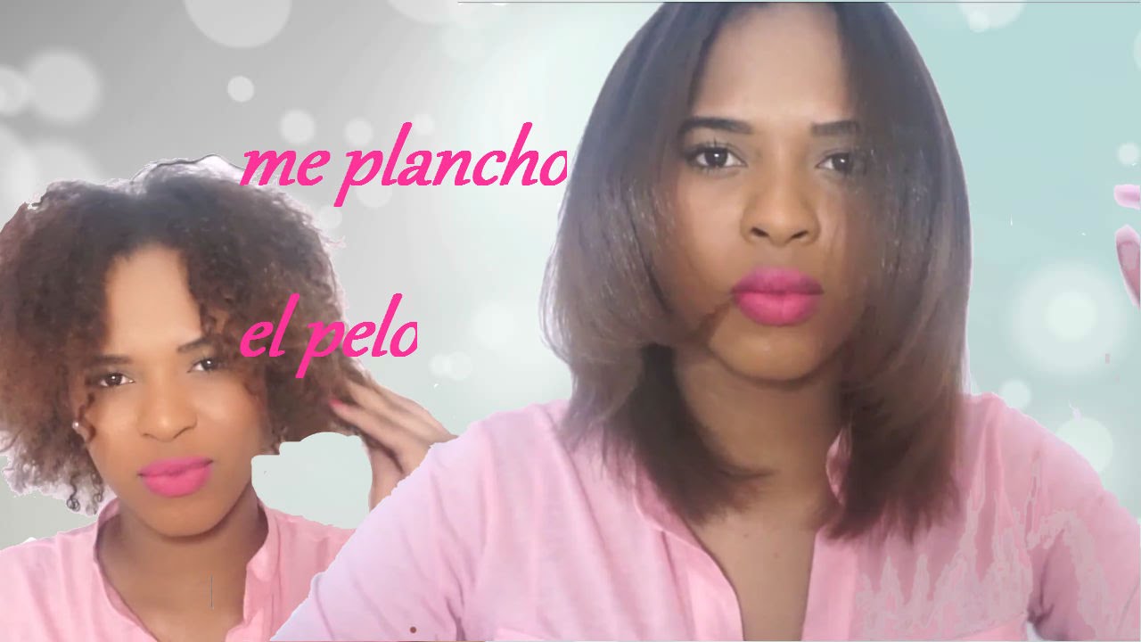 COMO PLANCHAR EL PELO RIZO AFRO. - YouTube