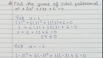 How To Find Zeros Of Cubic Polynomial Class 10