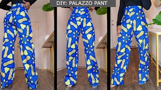 EASIEST PALAZZO PANT TUTORIAL | CUTTING AND STICHING | #palazzo #sewing #sewinghacks