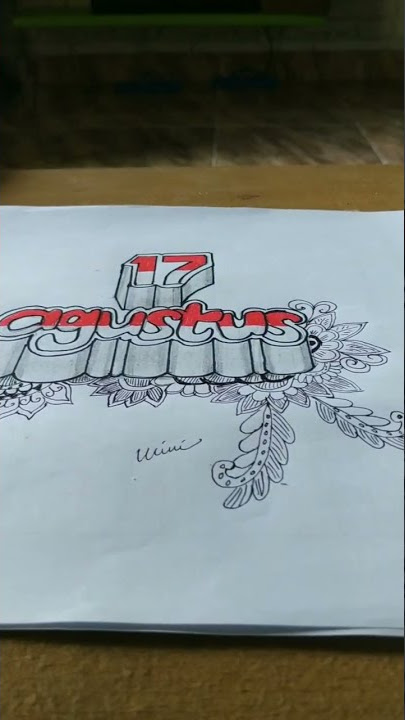 Belajar buat tulisan 17 Agustus 3D#3D#kaligrafi