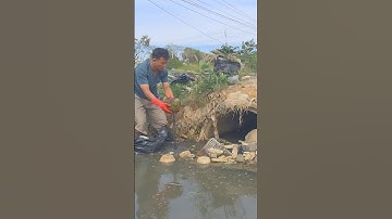 Abandon Culvert pipe Block by Trash #satisfying #shorts #cleaning